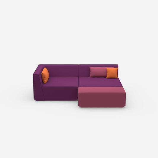 Corner sofa deep seat from the front