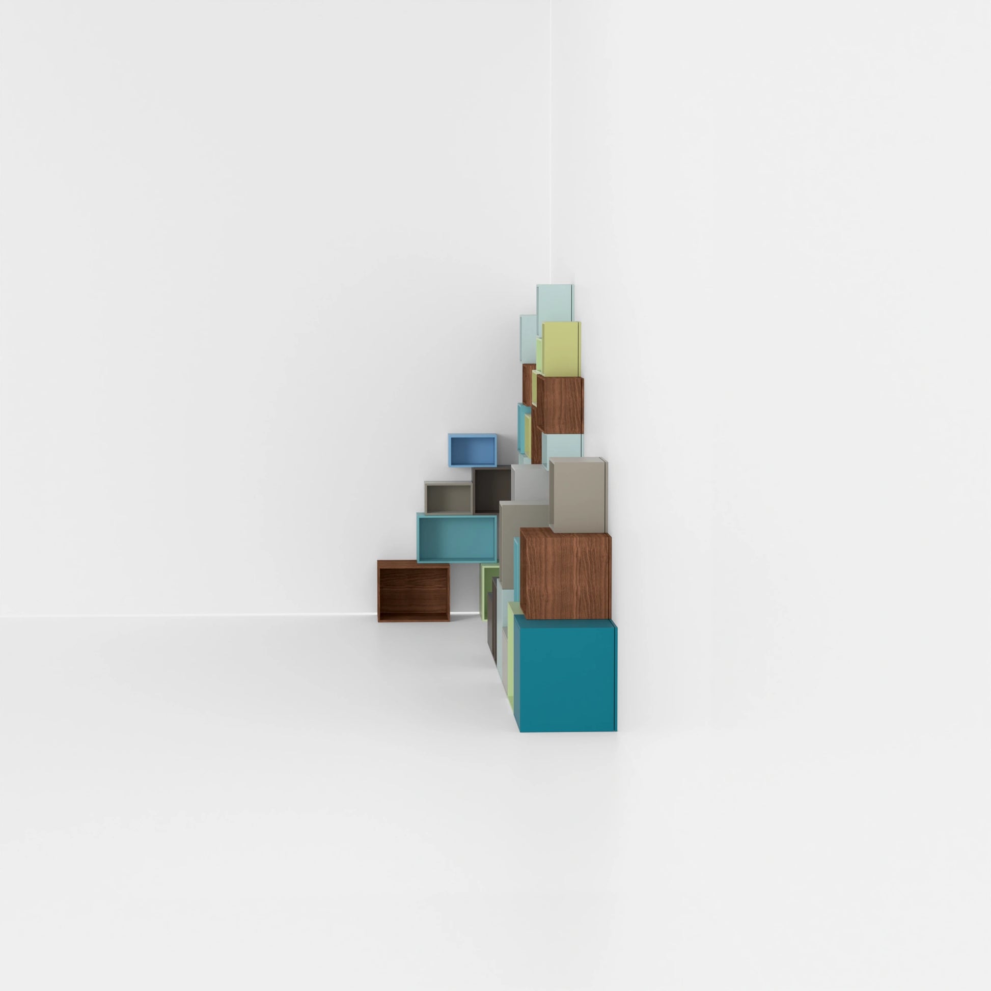 Corner shelving RK150 from the left side
