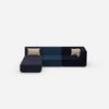 Corner sofa configurable from the front