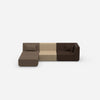 Corner sofa configurable from the front