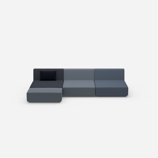 Corner sofa lounge 300 cm wide from the front
