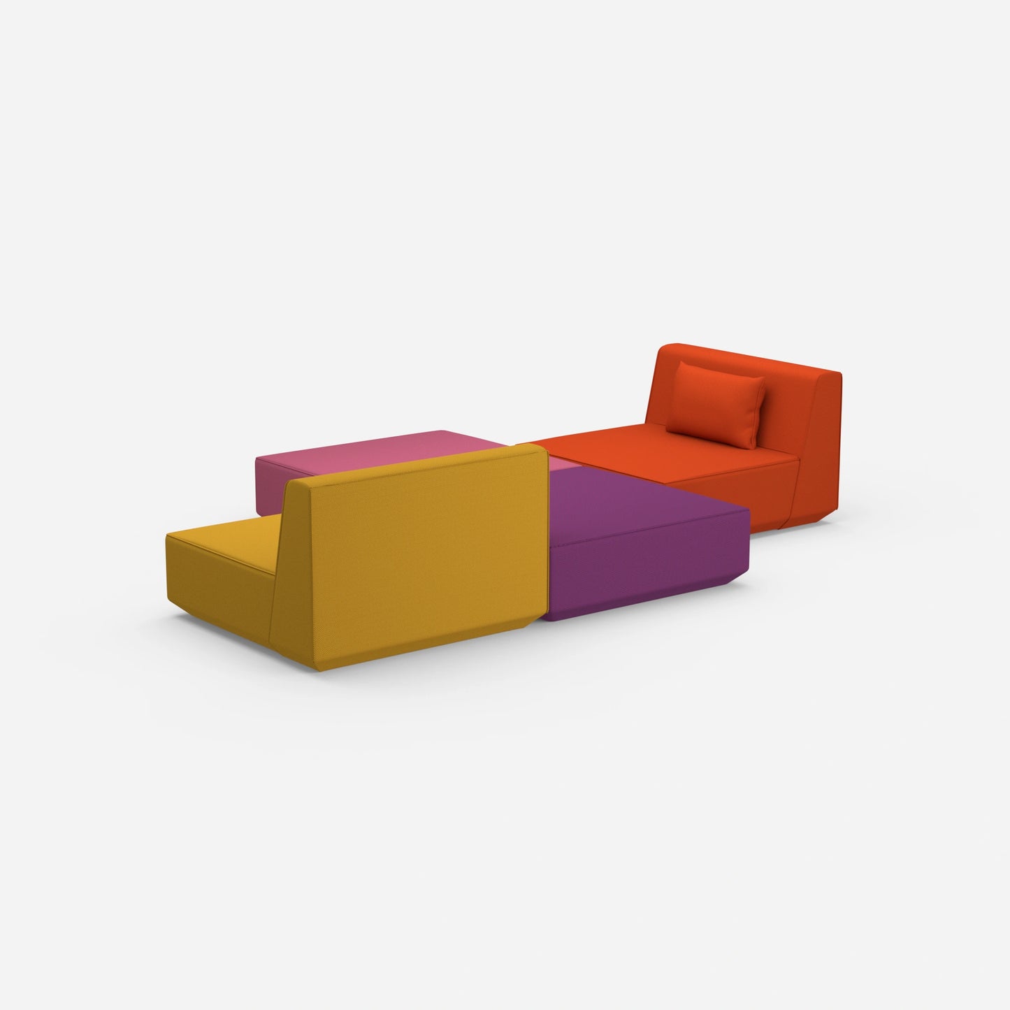 Elegant sofa island from behind