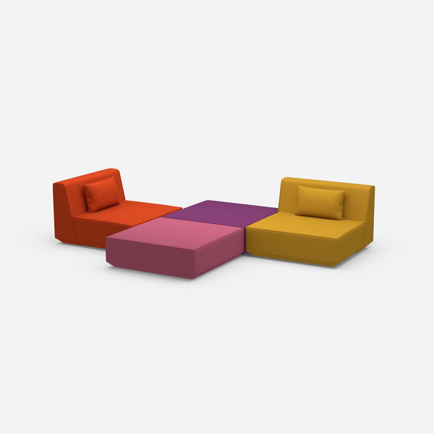 Elegant sofa island from the side