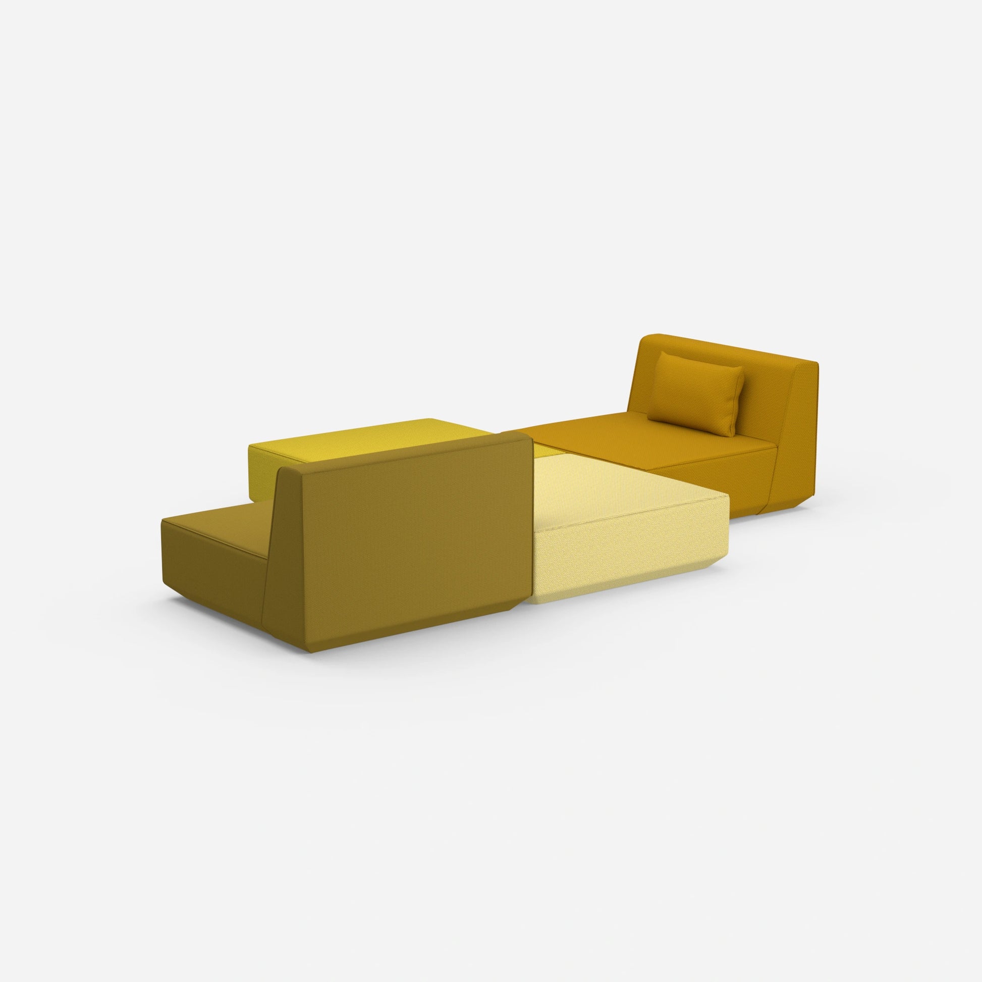Elegant sofa island from behind