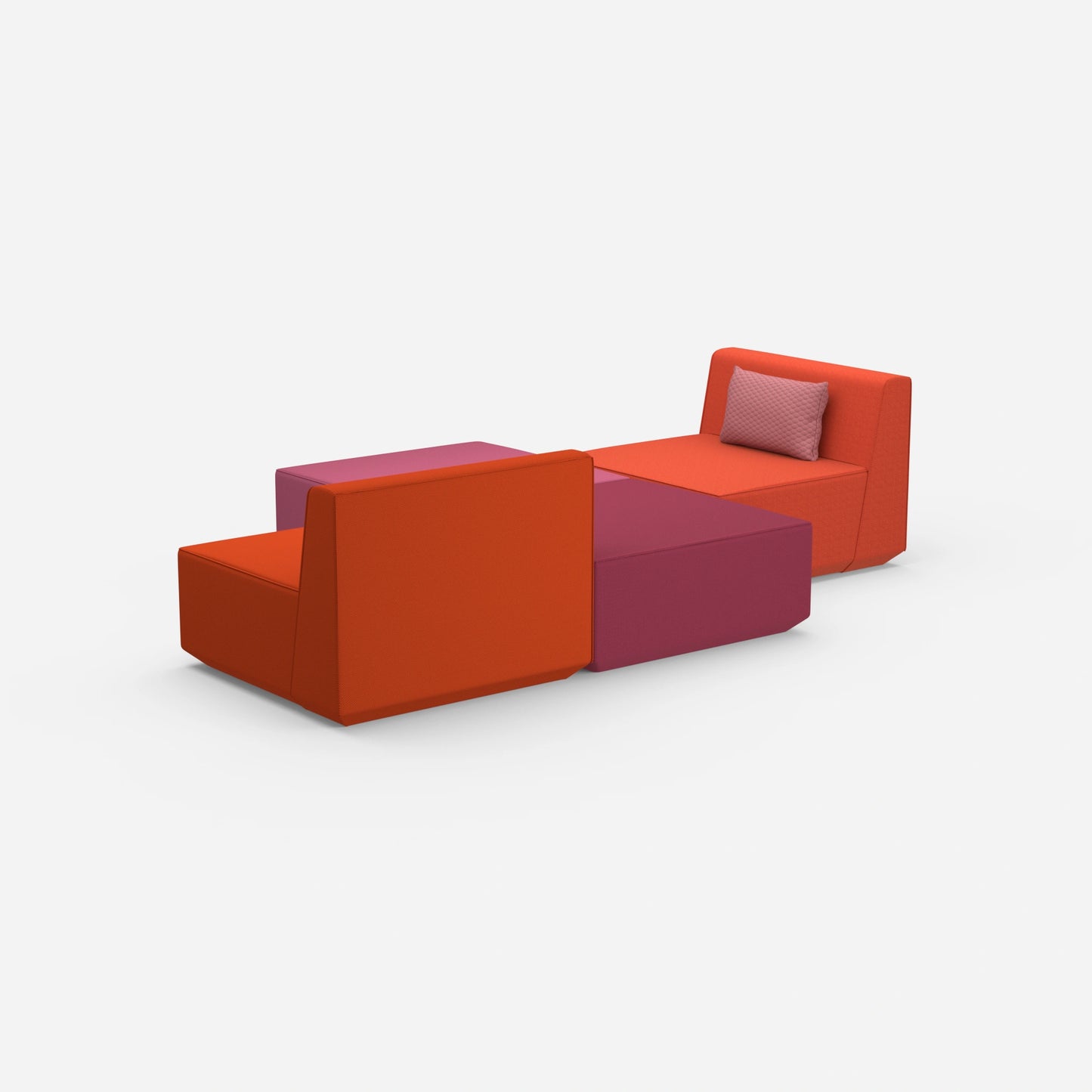 Elegant sofa island from behind