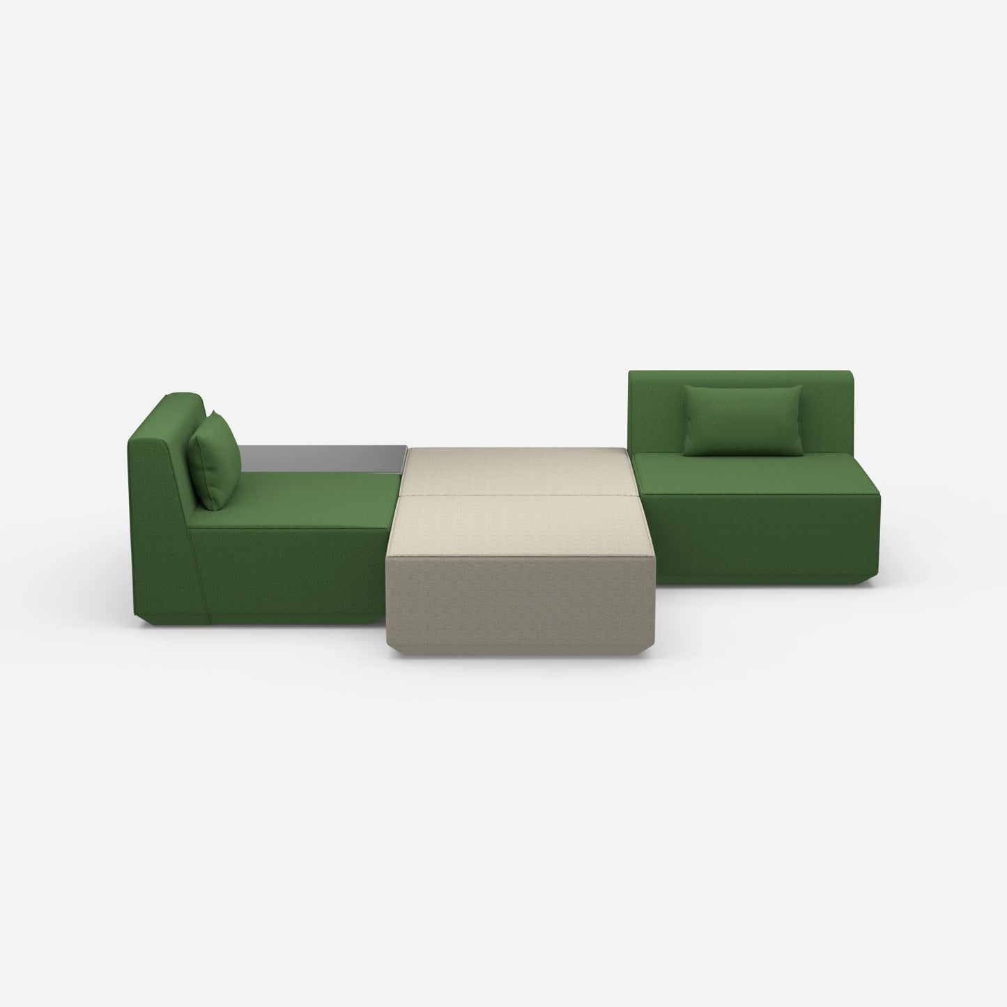 Elegant sofa island from the front