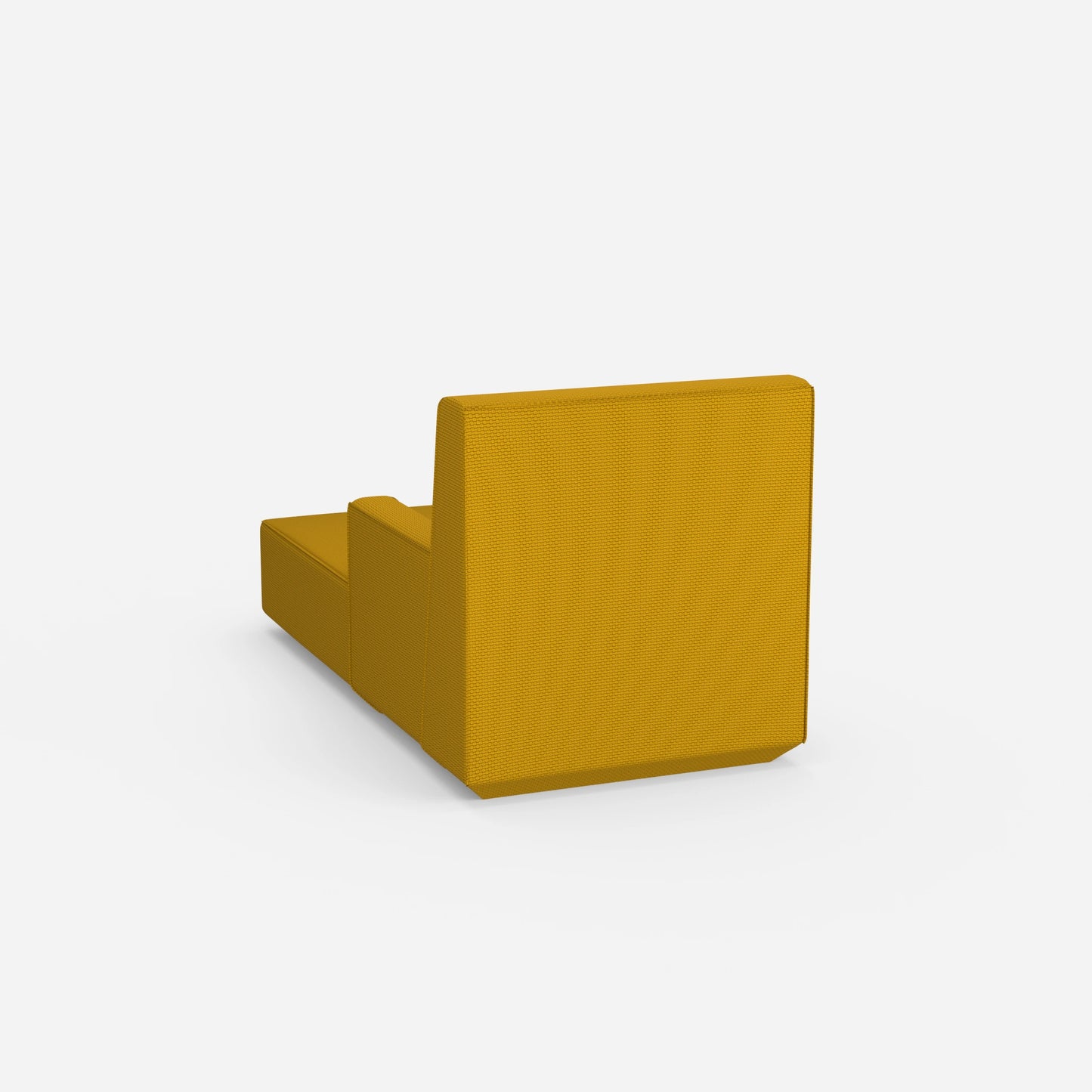 Yellow recamiere from behind