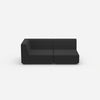 Gray modular sofa 180 cm wide from the front
