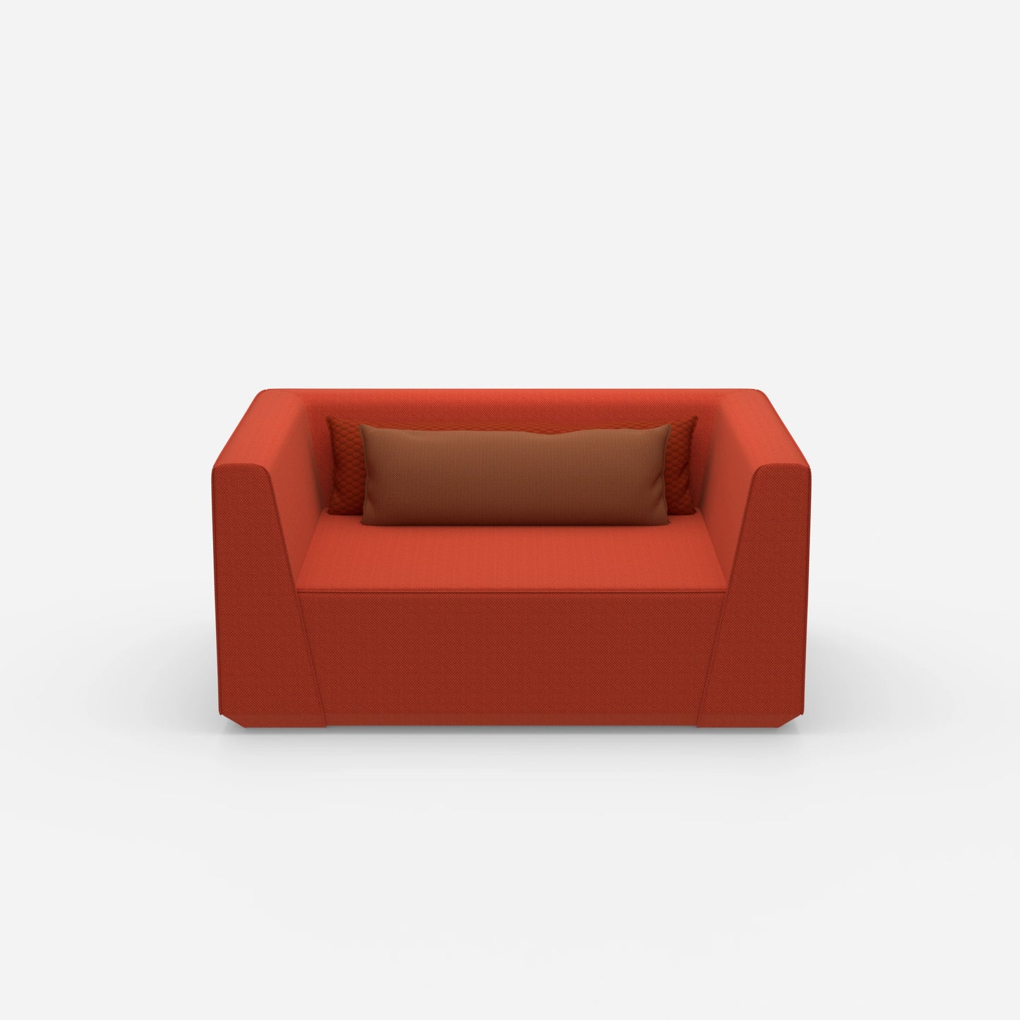 Large armchair 160 cm wide from the front