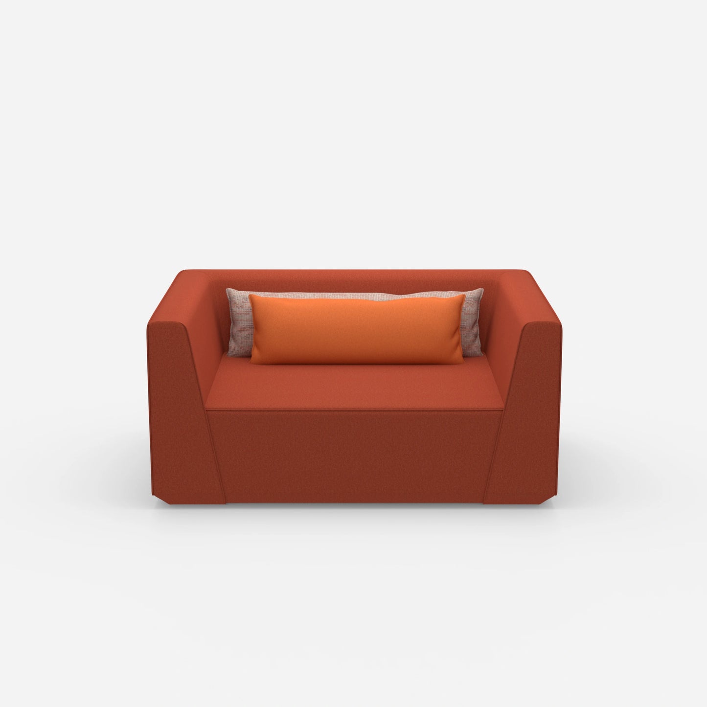 Large armchair 160 cm wide from the front