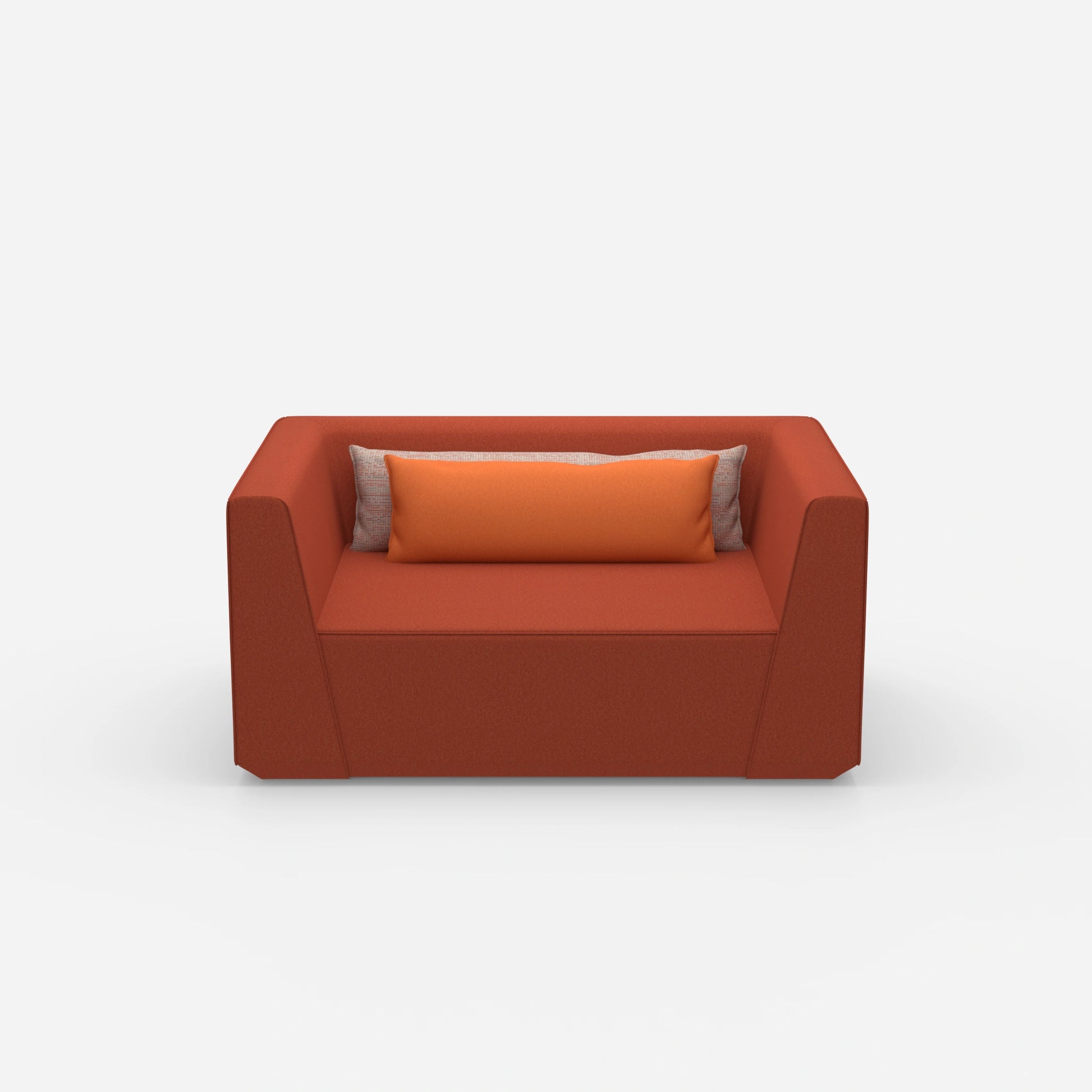 Large armchair 160 cm wide from the front