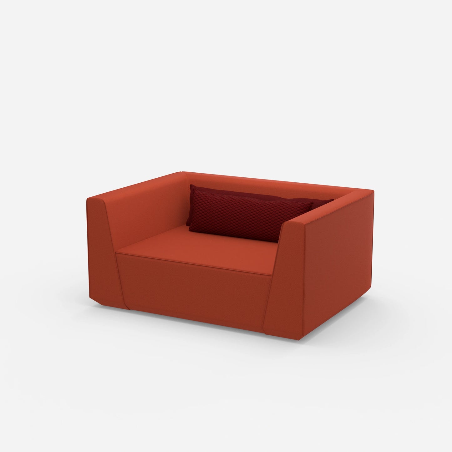 Large armchair 160 cm wide from the side