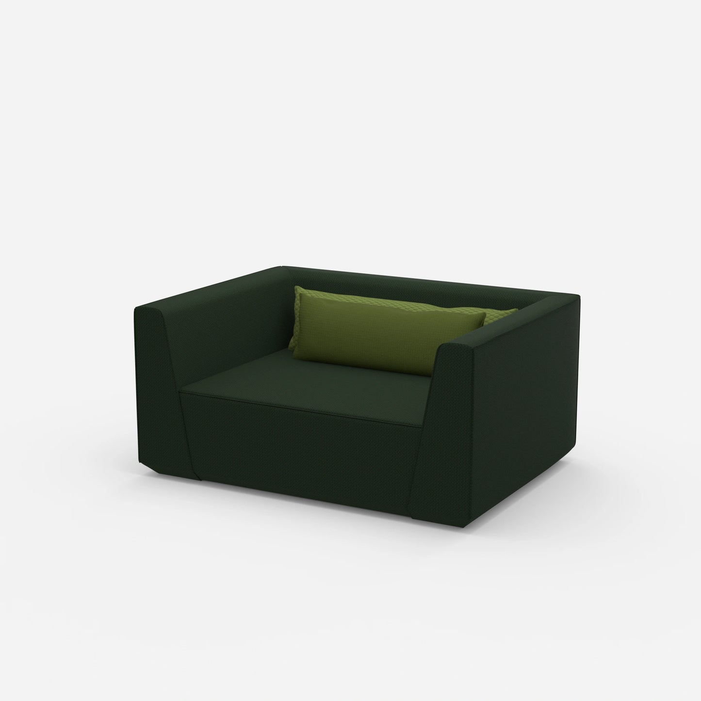 Large armchair 160 cm wide from the side