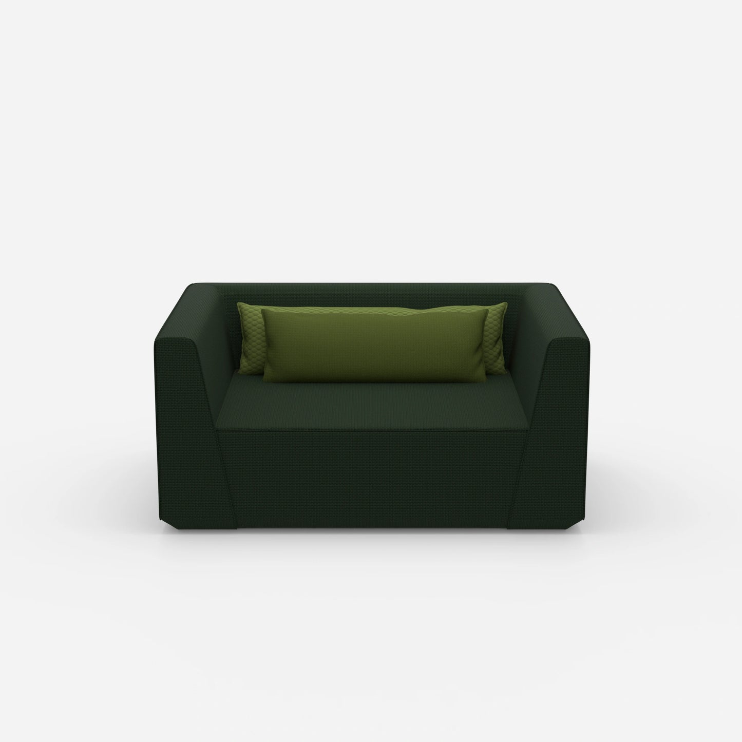 Large armchair 160 cm wide from the front