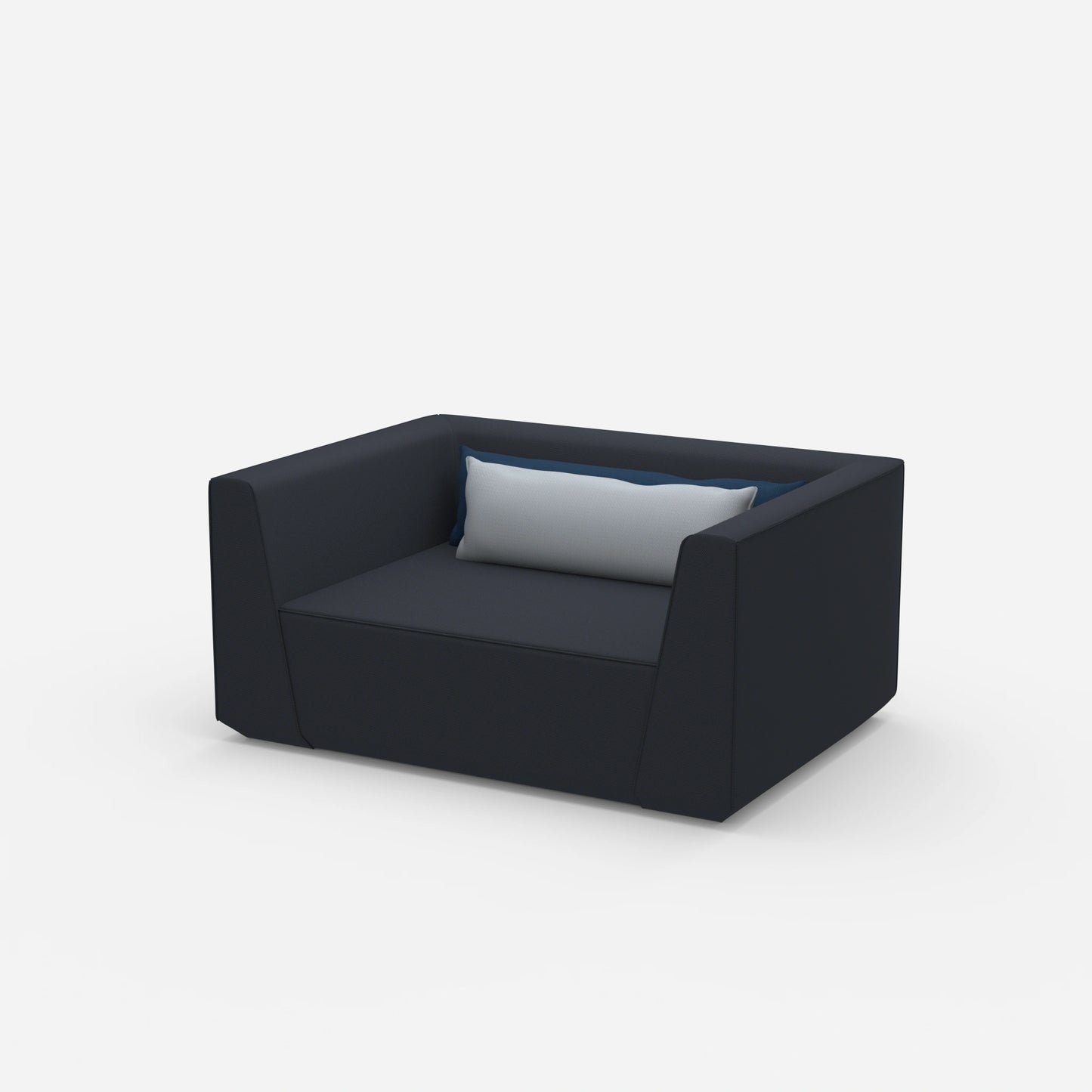 Large armchair 160 cm wide from the side