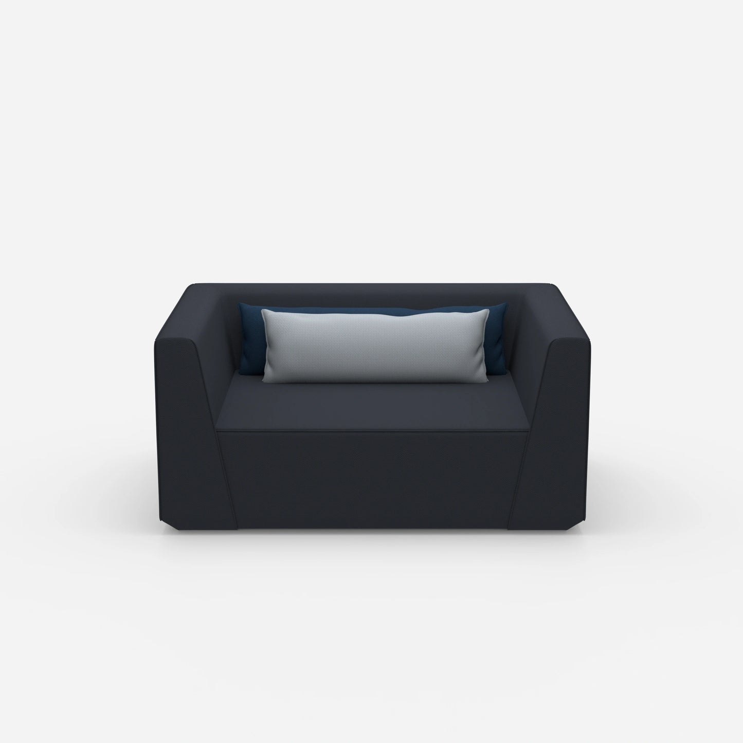 Large armchair 160 cm wide from the front