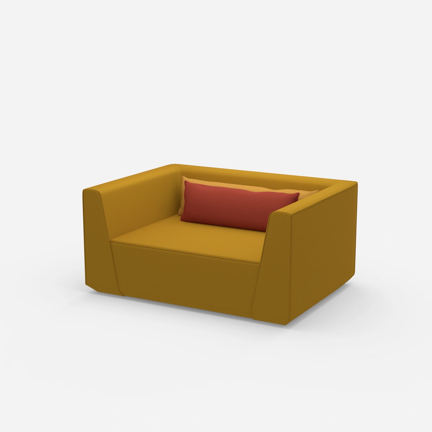 Large armchair 160 cm wide from the side