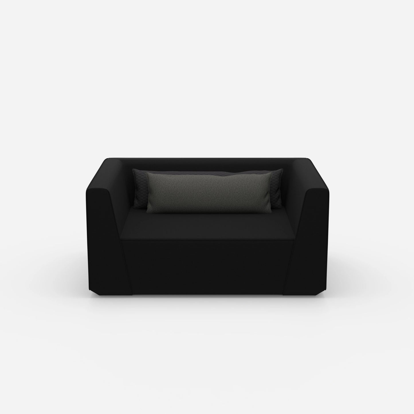 Large armchair 160 cm wide from the front
