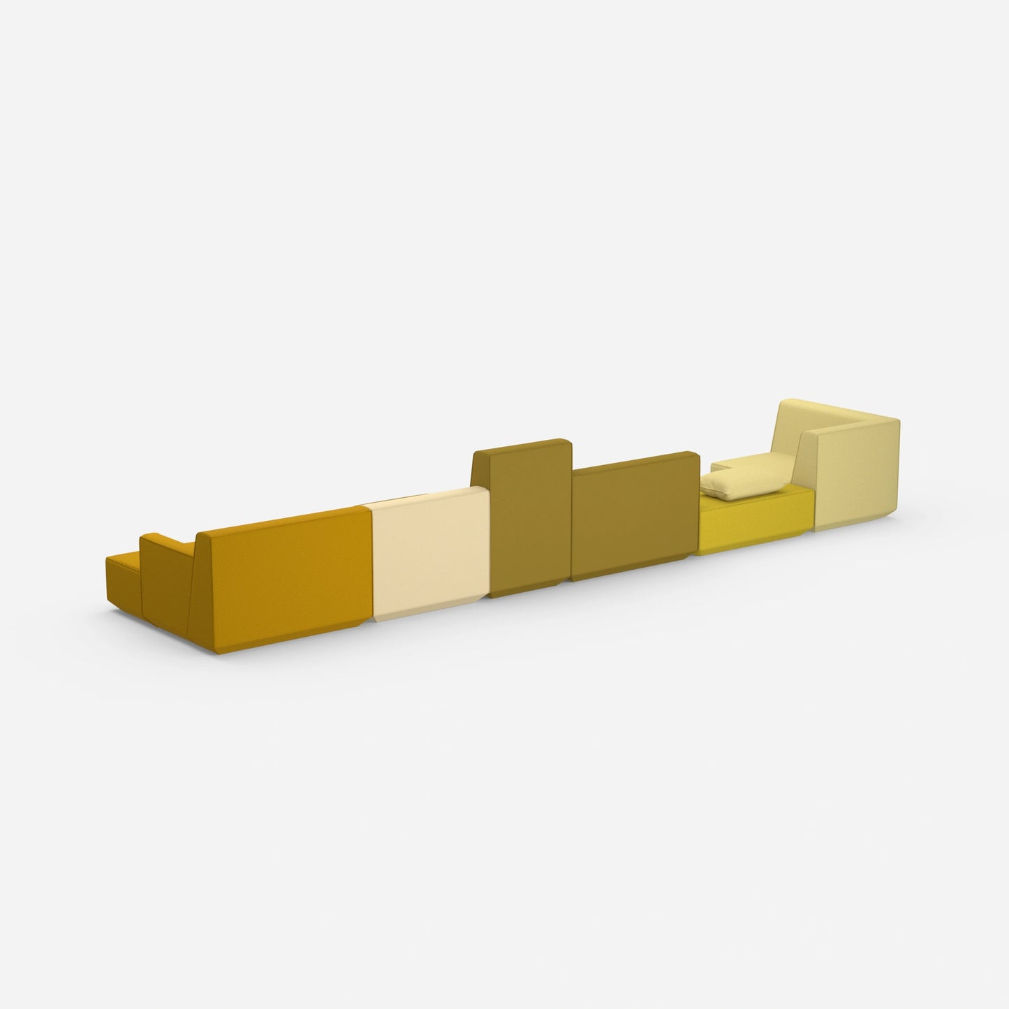 Spacious sofa area for different needs from the back