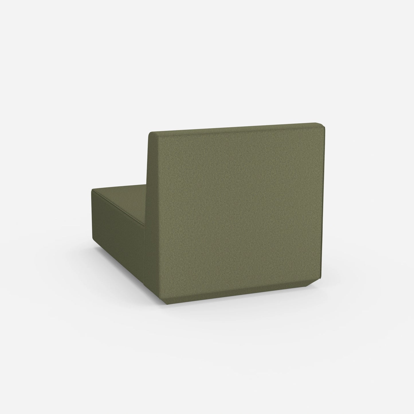 Green recamiere 100 cm wide from the back
