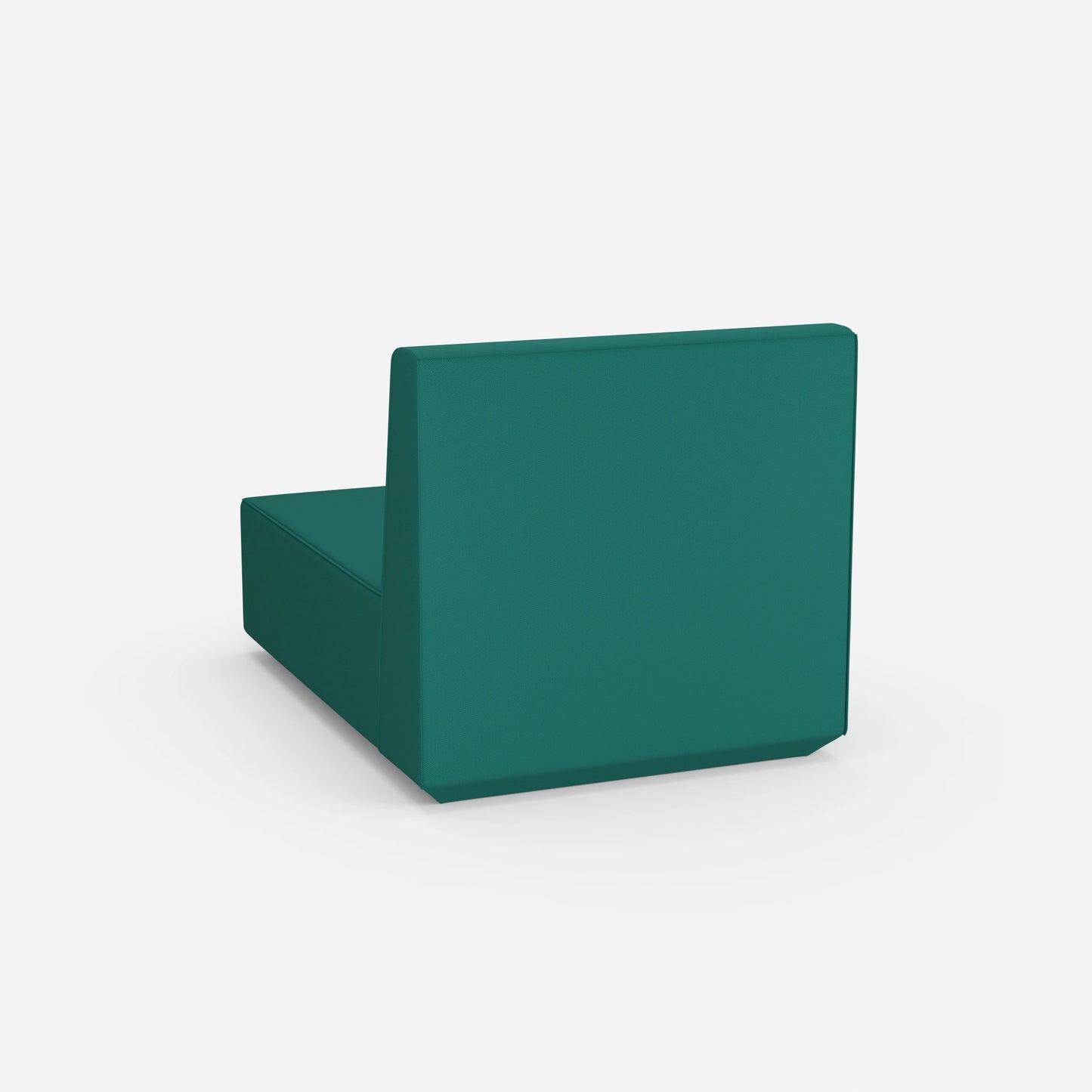 Green recamiere 100 cm wide from the back