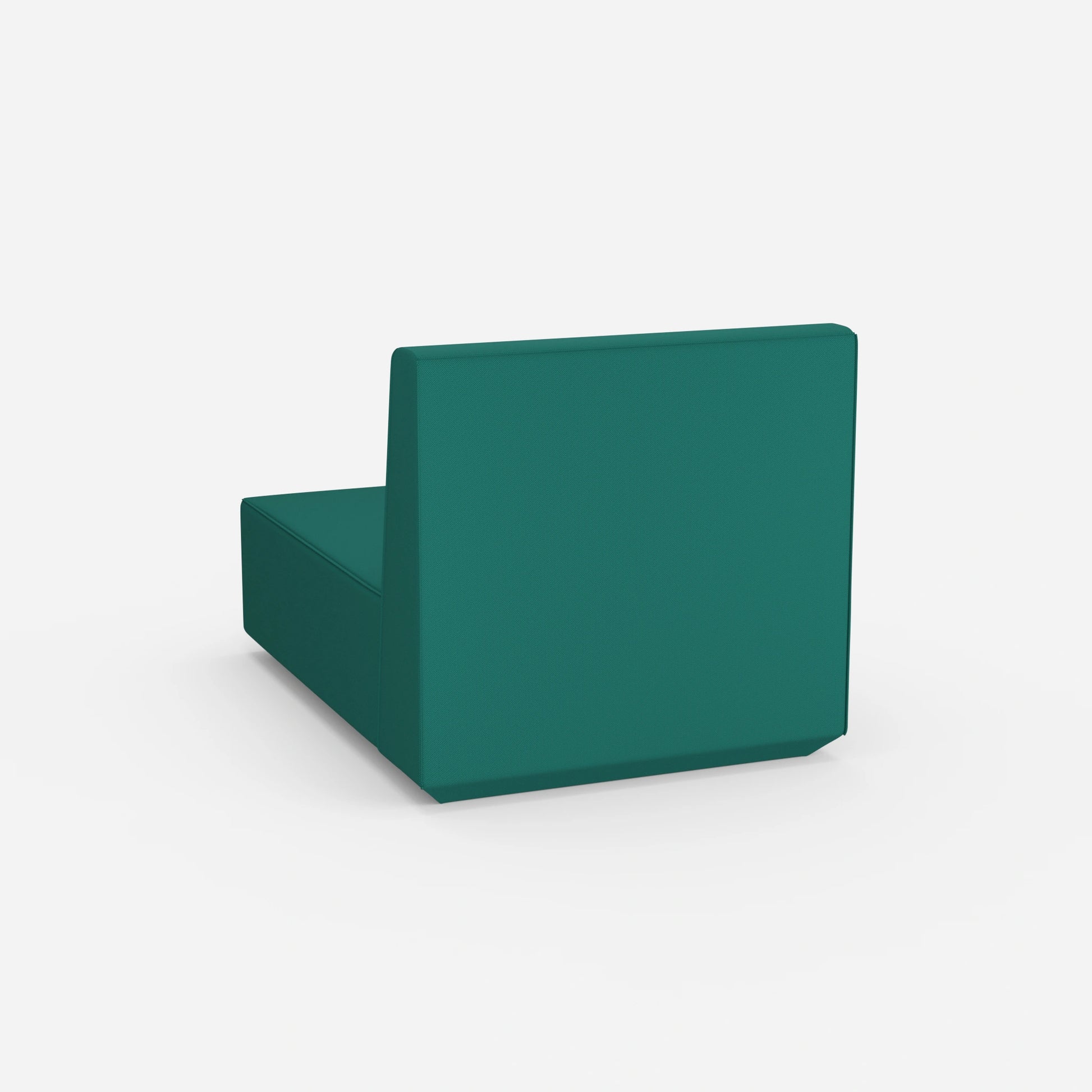 Green recamiere 100 cm wide from the back