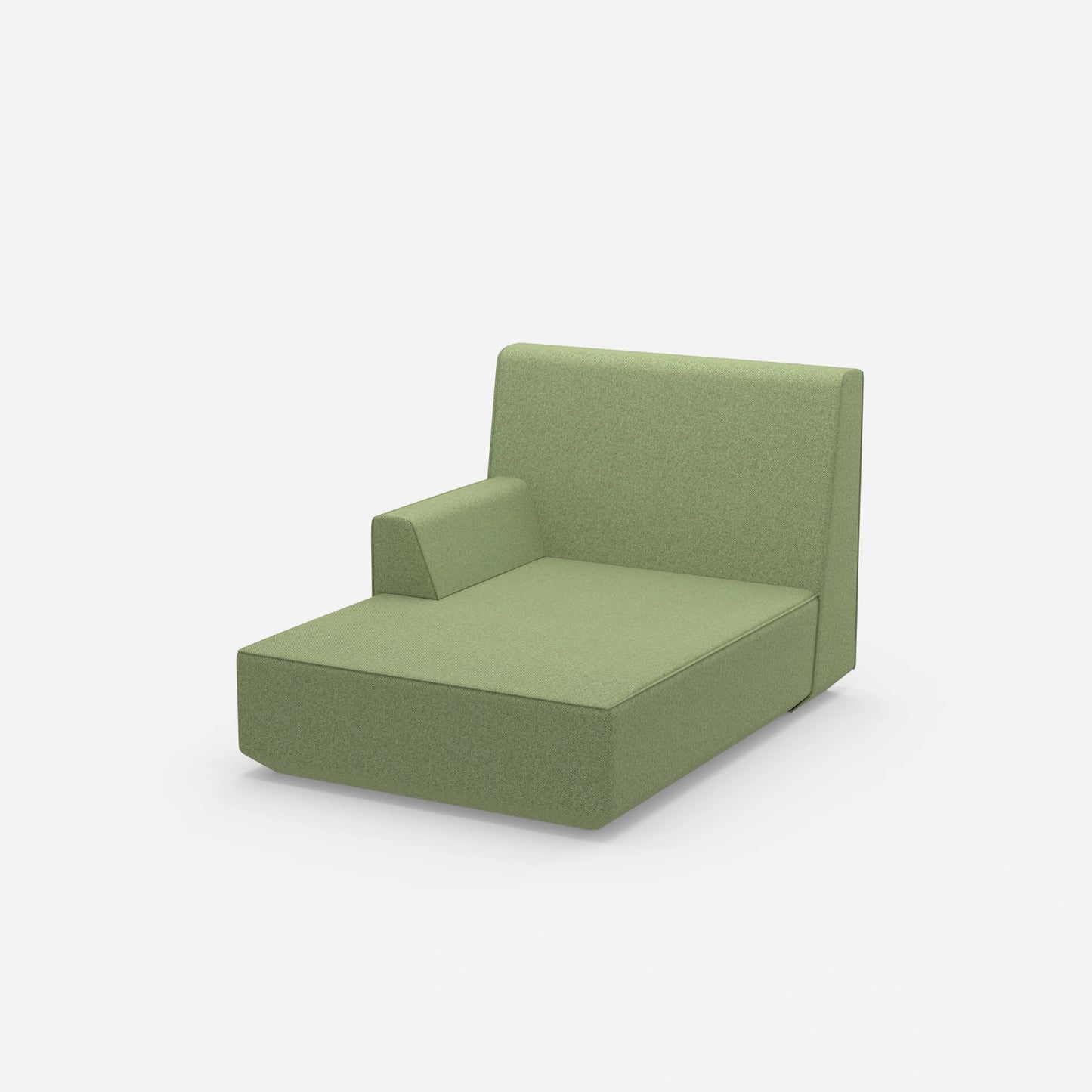 Green recamiere from the side