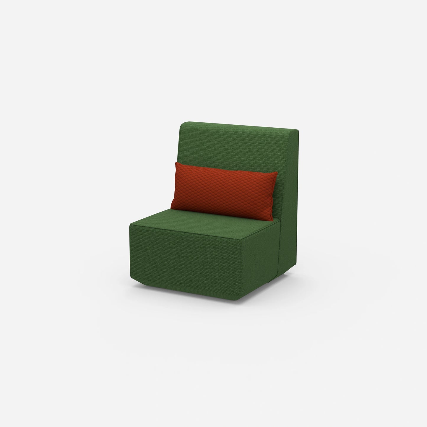 Green armchair from the side