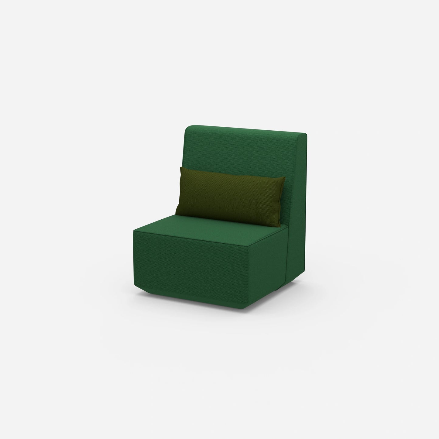 Green armchair from the side