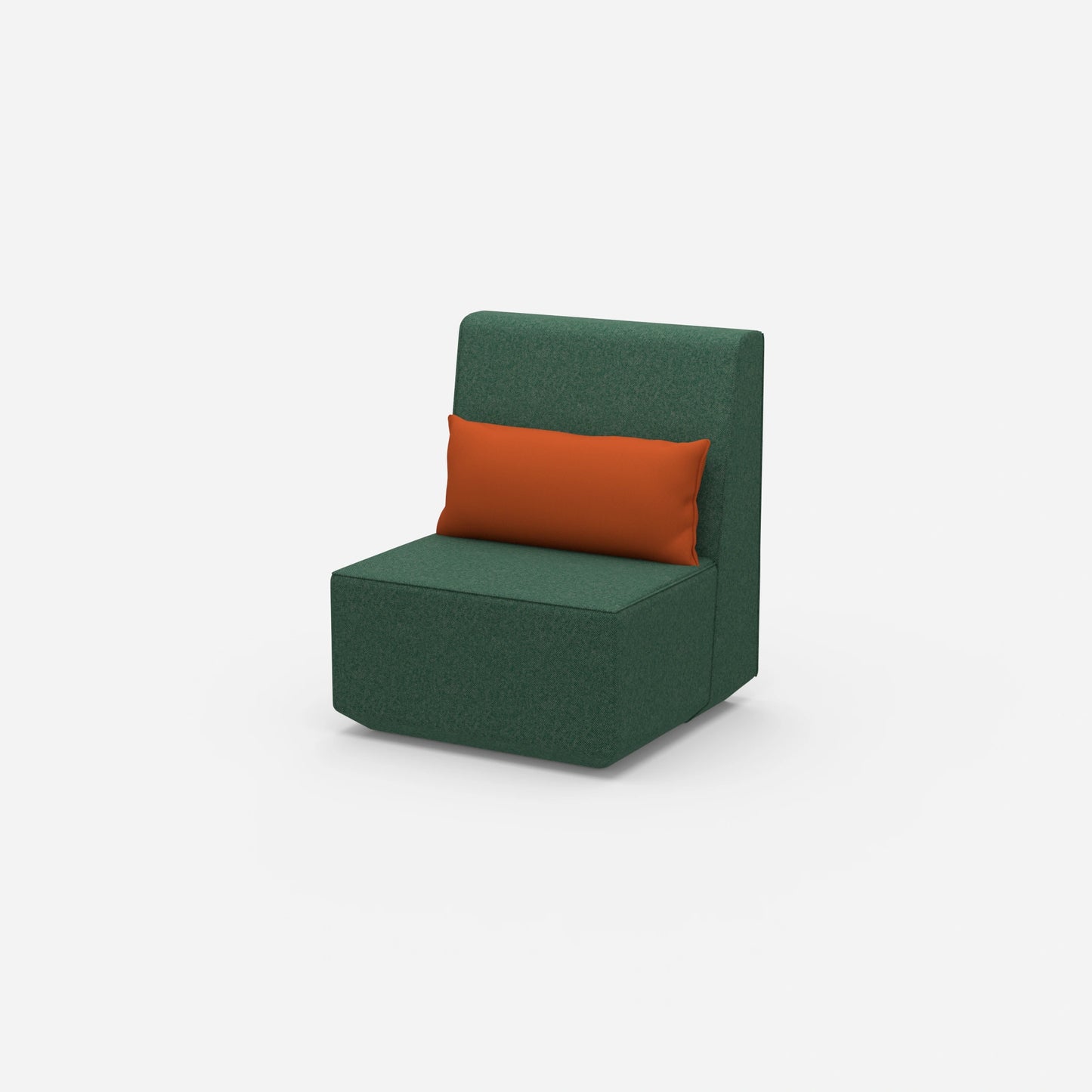 Green armchair from the side
