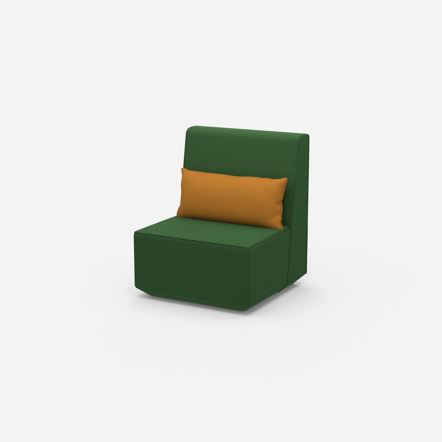 Green armchair from the side