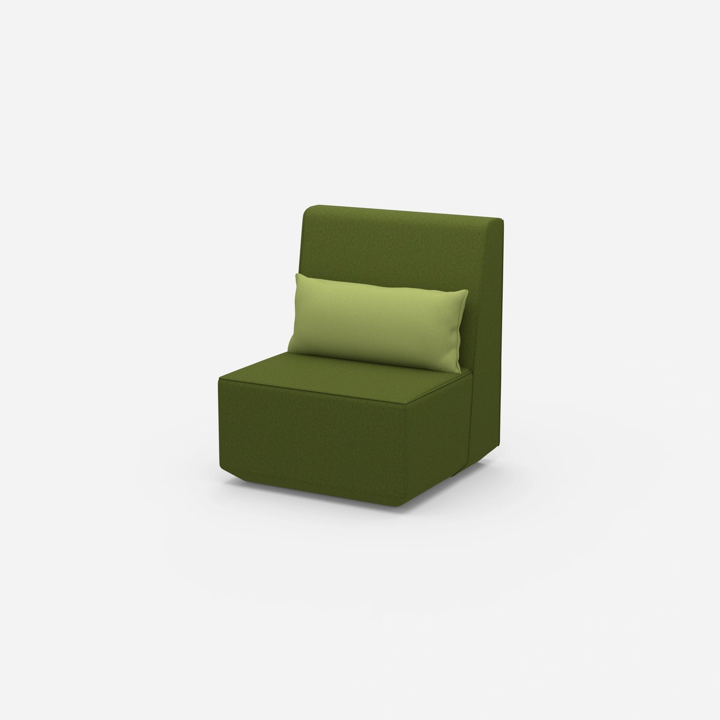 Green armchair from the side