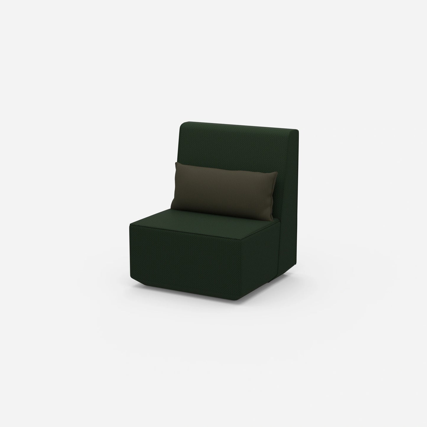 Green armchair from the side