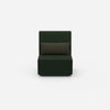 Green armchair from the front