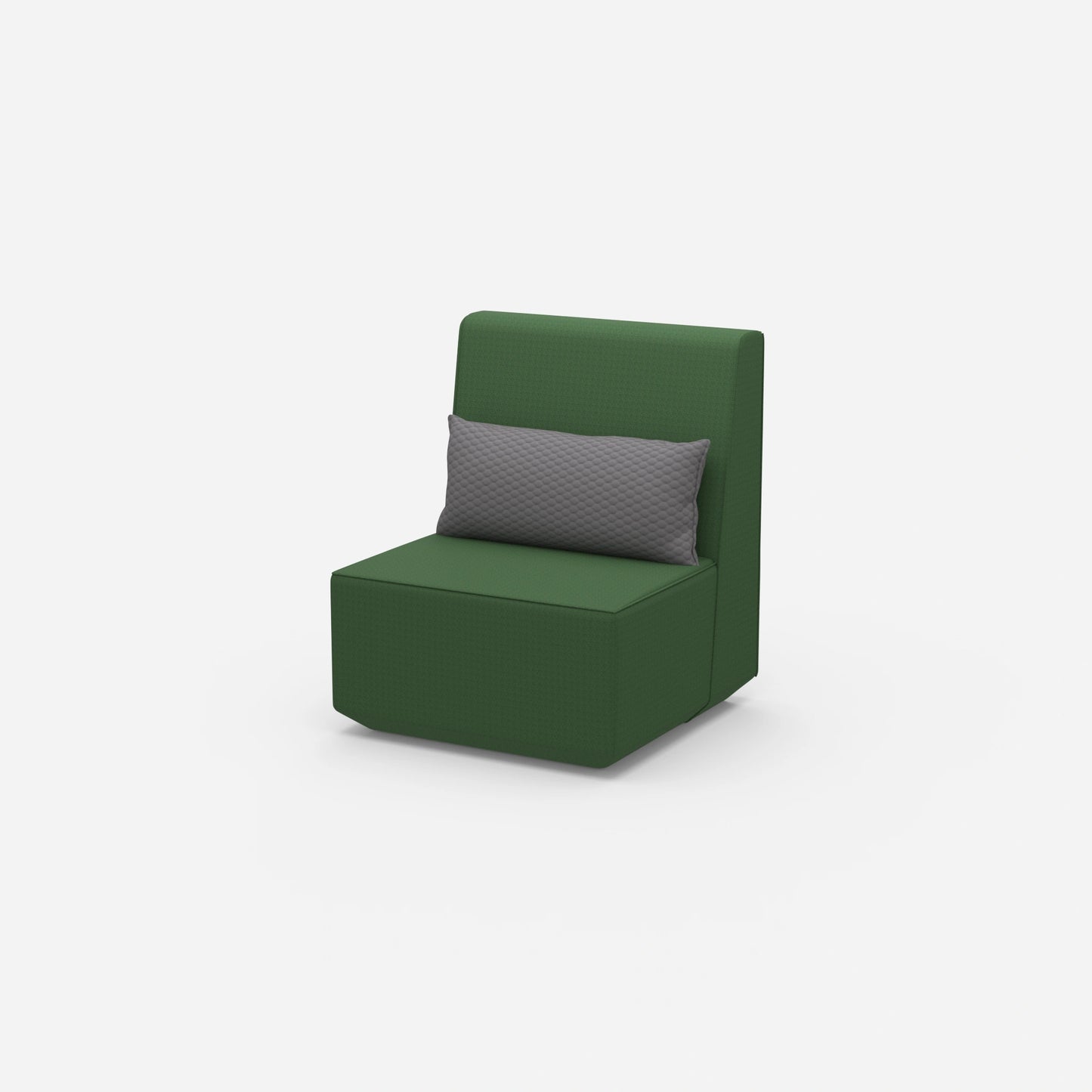 Green armchair from the side