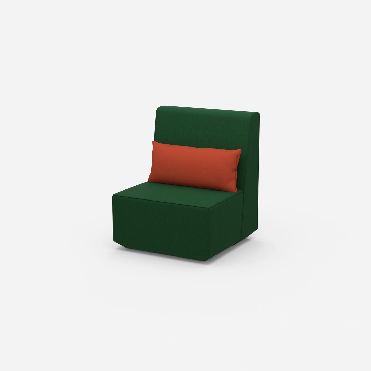 Green armchair from the side