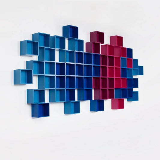 Wall-mounted shelving RK031 from the right-hand side