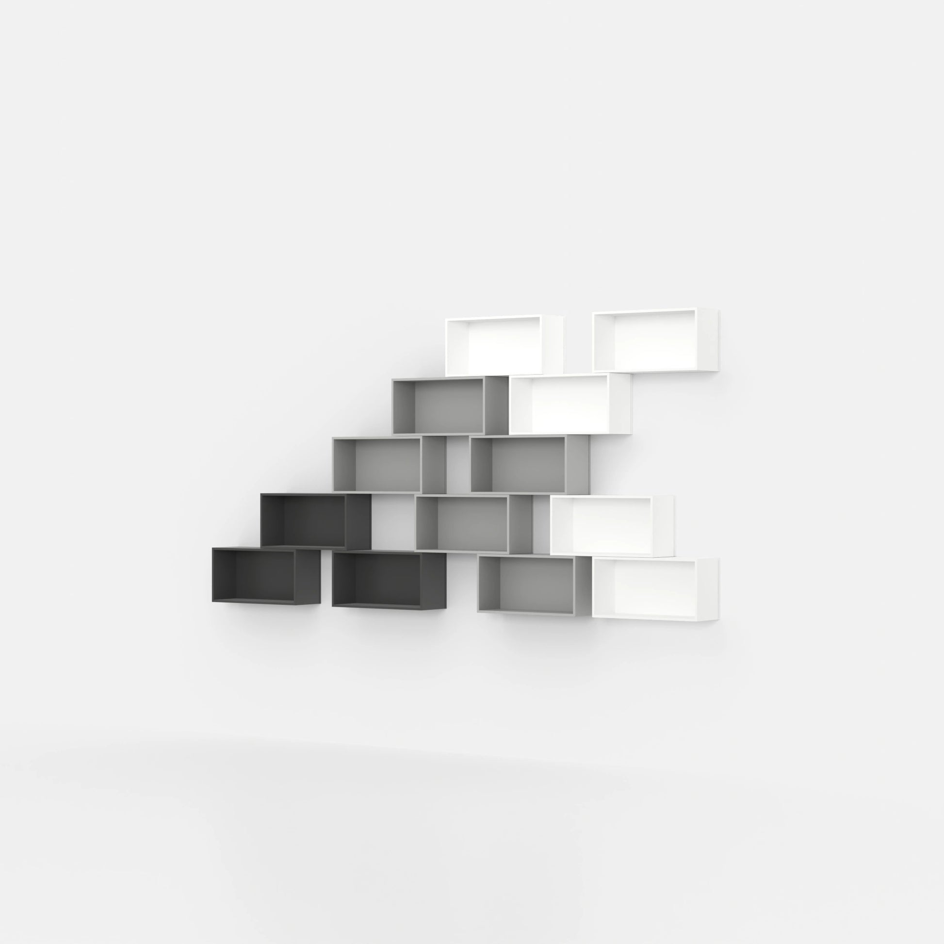 Wall-mounted shelving RK043 from the left side