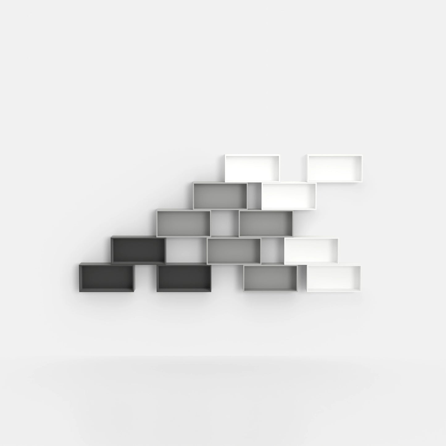 Wall-mounted shelving RK043 from the front