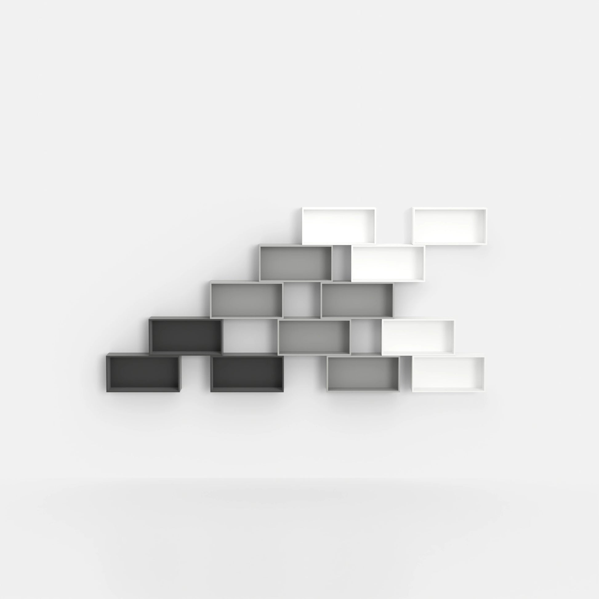 Wall-mounted shelving RK043 from the front