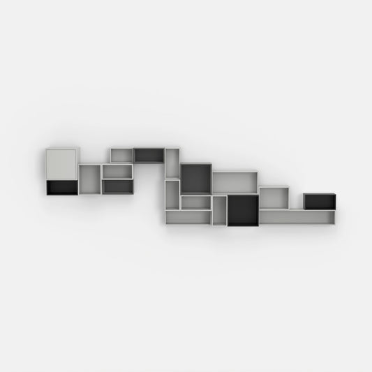 Wall-mounted shelving RK1052 from the front