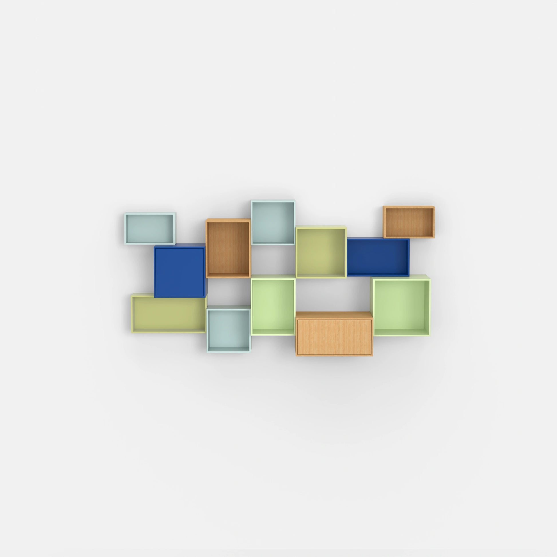 Wall-mounted shelving RK1121 from the front