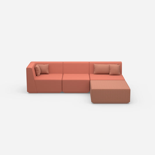 High-quality modular corner sofa from the front