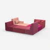 Individual, spacious sofa landscape from the side