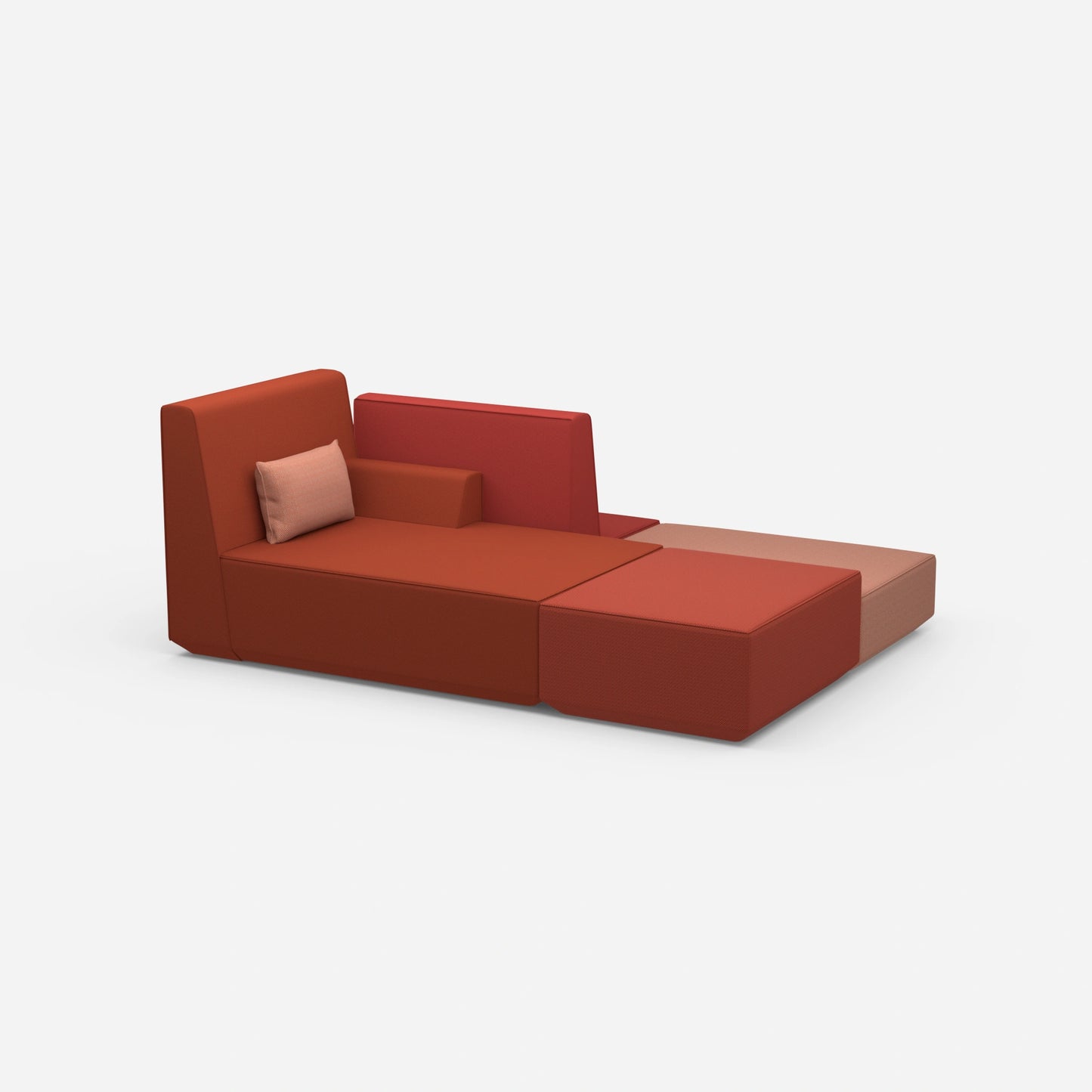 Individual, spacious sofa landscape from the side