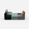 Individual, spacious sofa landscape from the front