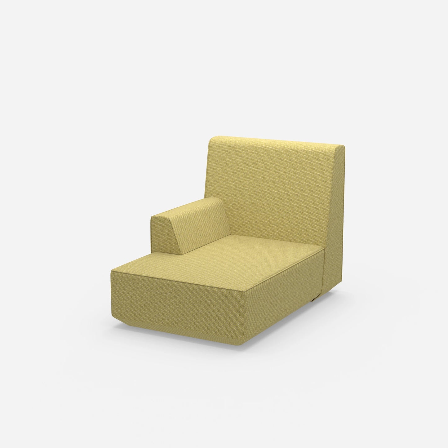 Small recamiere with high back from the side