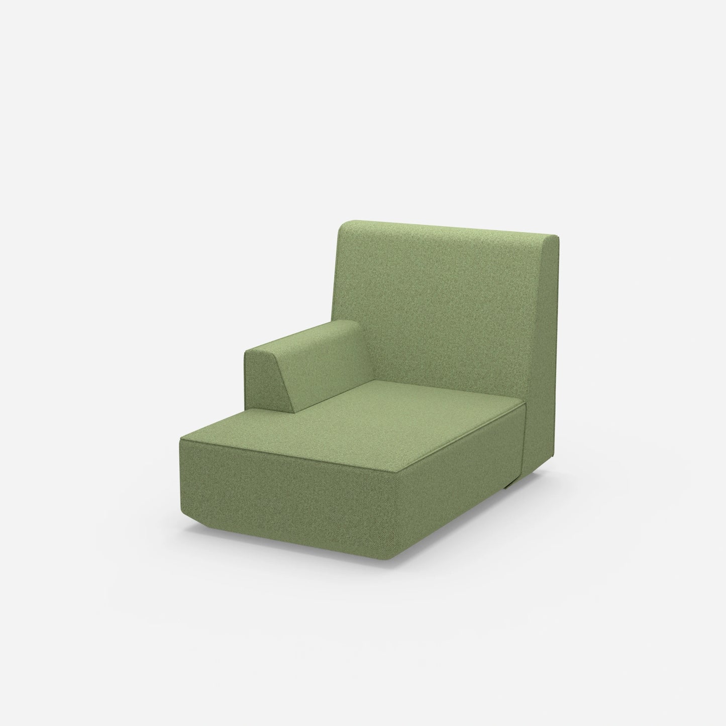 Small recamiere with high back from the side