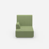 Small chaise longue with high back from the front