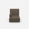 Small chaise longue with high back from the front